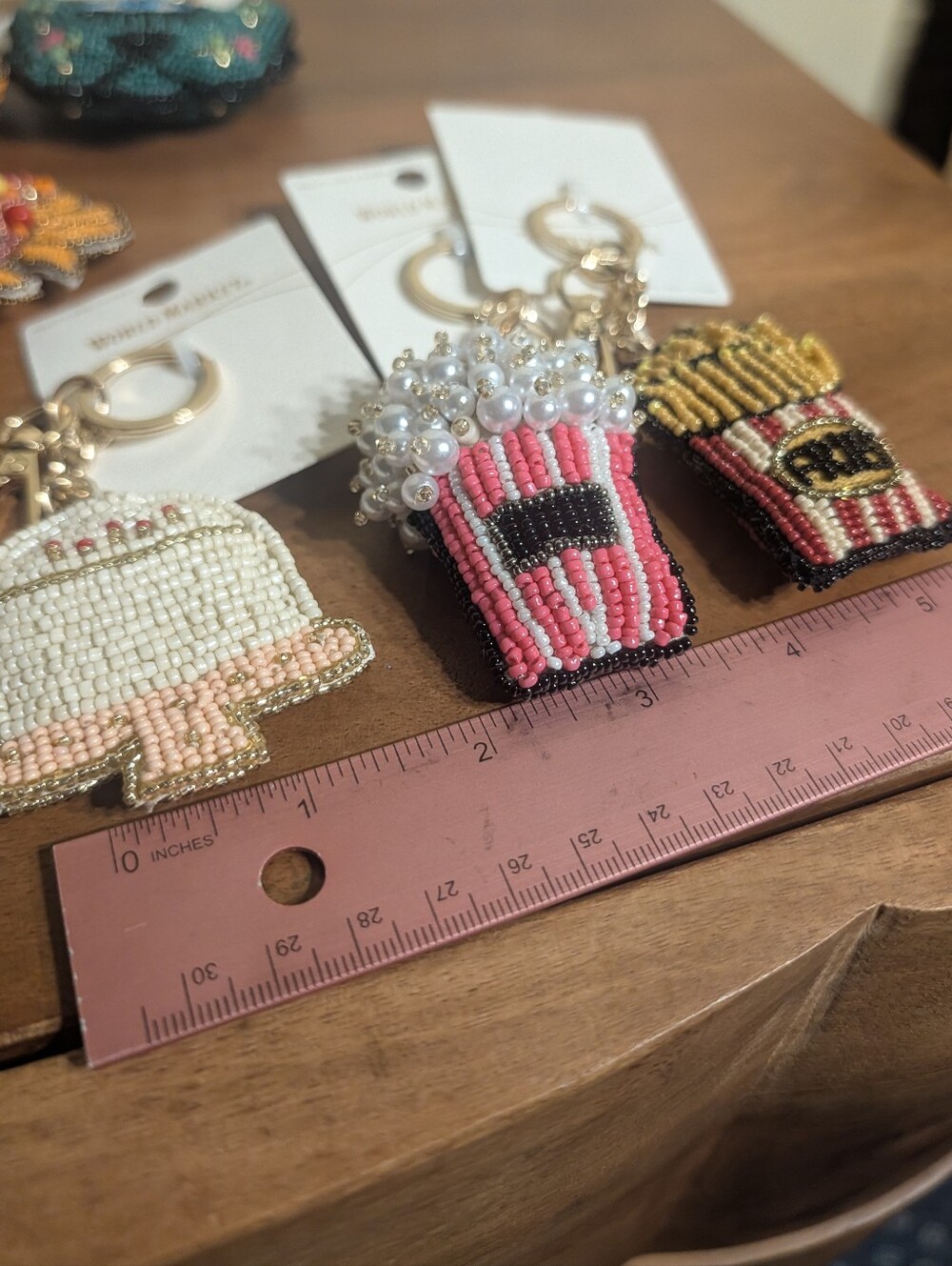 Hand Beaded Bag Charm Lot; 10pcs From World Market - Picture 12 of 16